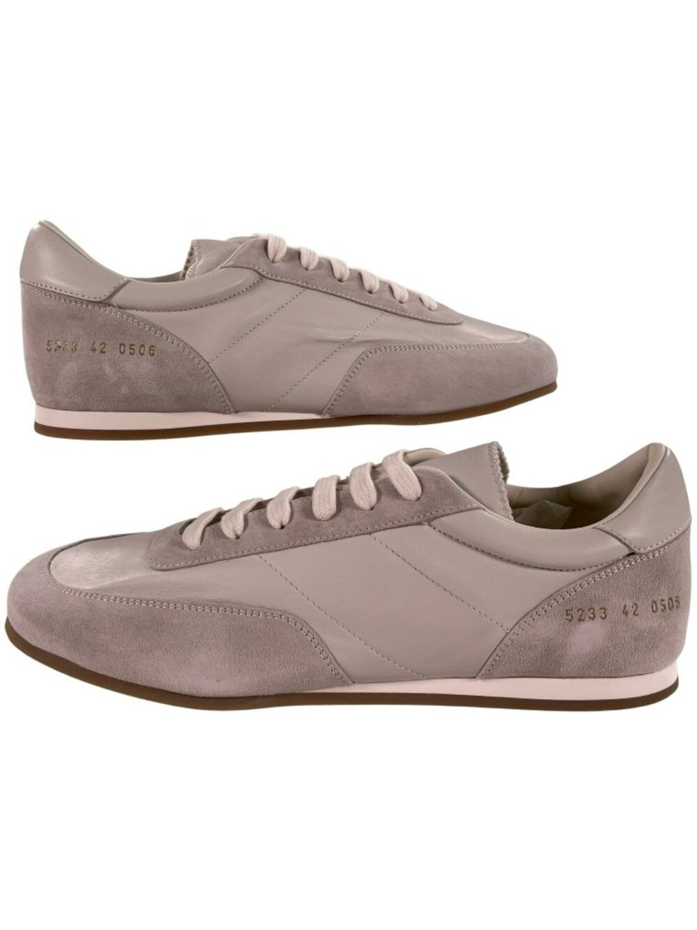 Common Projects Minimal Runner Sneakers White Leather Suede Men's Sz 9/Wmn's 11